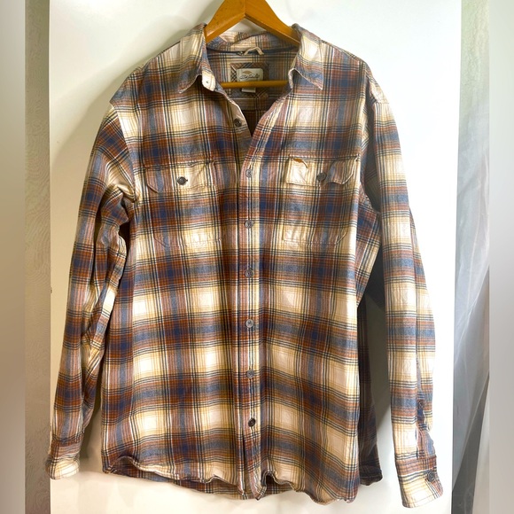 Bob Timberlane Other - BOB TIMBERLAKE Flannel Plaid Brown/Blue Long Sleeve Men's Shirt Sz. XLT